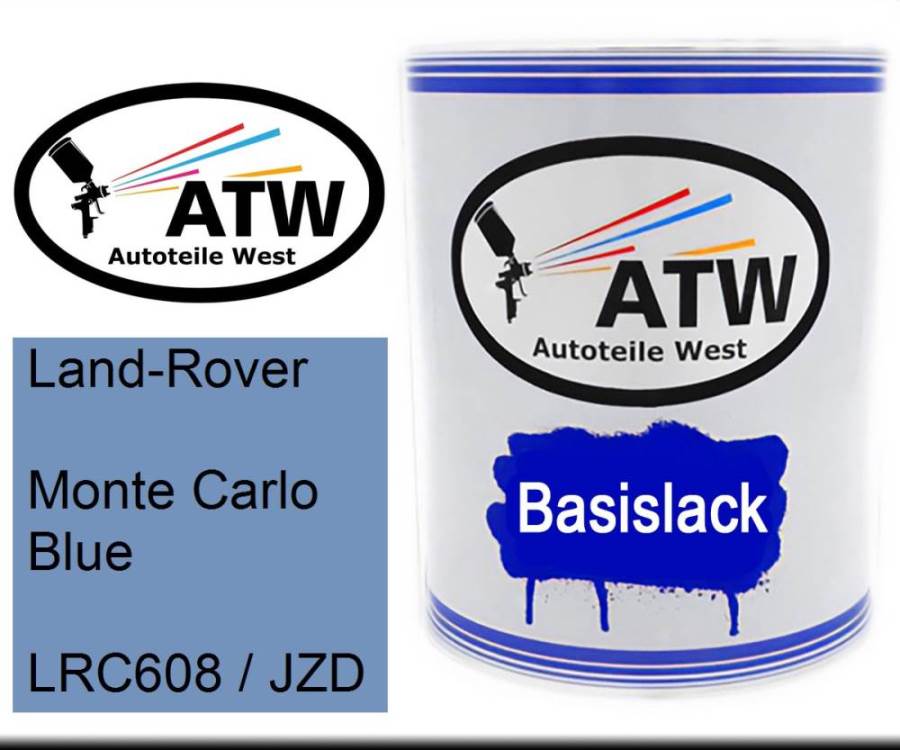 Land-Rover, Monte Carlo Blue, LRC608 / JZD: 1L Lackdose, von ATW Autoteile West.